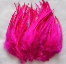 1000pcs/lot  High Quanlity Hot Pink Colour Rooster/Chicken Saddle Feathers 4-6inches/10-15cm 2024 - buy cheap