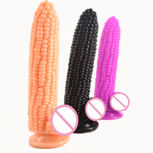 Dildo com ventosa para mulheres, pênis falso, pau de milho, brinquedos sexuais para mulheres, superfície de partículas, estimulador de vagina, miçangas, anal, dildo, brinquedos sexuais 2024 - compre barato