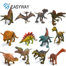 Easyway conjunto de figuras de ação de dinossauro, conjunto de dinossauro jurássico, modelo de animal de plástico, brinquedo barato para crianças, presente educacional diy 2024 - compre barato
