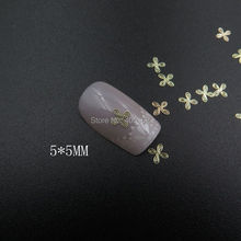 Approx. 1000pcs/bag Metal Gold Flower Design Non-adhesive Metal Slices Nail Art Decoration MS-373-2 2024 - buy cheap