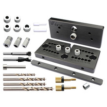 3 In 1 Woodworking Dowel Jig Set Drill Guide Dowelling Jig Master Kit Locator for 6/8/10mm Dowels Circular Tenon Hole Locator 2024 - buy cheap