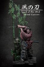 Cortador de viento de Samurai japonés, figura de resina, 75mm, escala 1/24 2024 - compra barato