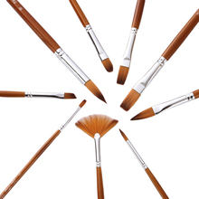 9Pcs Watercolor Paint Brushes Set Variety Style Short Rod Oil Nylon Hair Painting Brush Acrylic Painting Brush Pen Art Supplies 2024 - buy cheap