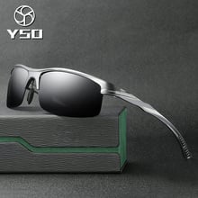 YSO Sunglasses Men Polarized UV400 Aluminium Magnesium Frame Sun Glasses Driving Glasses Semi Rimless Accessories For Men 8213 2024 - buy cheap