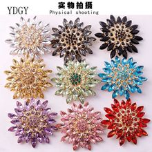 YDGY Creative Multi-color Acrylic Brooch Alloy Fashion Flower Chest Flower Female Garment Accessories 2024 - buy cheap