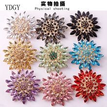 YDGY-broche acrílico multicolor creativo, broche de aleación de moda, flor para el pecho, accesorios de ropa femenina 2024 - compra barato