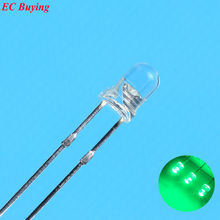 3mm Emerald-Green  LED Round Light Emitting Diode Transparent Ultra Bright Lamp Bead Plug-in DIY Kit Practice  DIP 100 pcs/lot 2024 - buy cheap