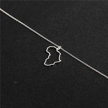 10 hollow Africa Map Necklace Egypt South Kenya Nigeria Map Africa Pendant Necklace Hometown Lucky Clavicle Necklace Jewelry 2024 - buy cheap