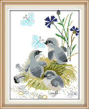 Nestling cross stitch kit aida 14ct 11ct count printed canvas stitches embroidery DIY handmade needlework 2024 - buy cheap