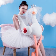 35-70CM Swan Plush Toys Cute Flamingo Doll Stuffed Soft Animal Doll Swan Princess with Crown Baby Kids Appease Toy Gift for Girl 2024 - compre barato