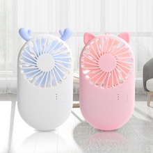 1PCs Cute Portable Mini Fan Handheld USB Chargeable Desktop Fans 3 Mode Adjustable Summer Cooler For Outdoor Travel Office 2024 - buy cheap