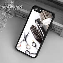 Maifengge-capa de celular com tesoura, estilo de cabelo, para iphone 5, 6, 6s, 7, 8 plus, x, xr, xs, max, 11, 12 pro, samsung galaxy, s7edge, s8, s9, s10 2024 - compre barato