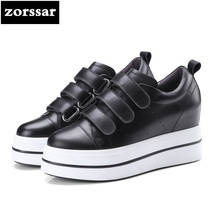 {Zorssar} 2018 New Fashion Genuine Cow Leather Leisure lace up flat shoes Women sneakers platform Casual Flats Loafers 2024 - buy cheap