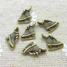 Wholesale 110 pcs Vintage Charms Roller skates Pendant Antique bronze Fit Bracelets Necklace DIY Metal Jewelry Making 2024 - buy cheap