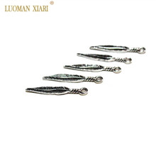 Wholesale 20/50 PCS Winding Leaf Zinc Alloy Charms DIY Fashion Pendant Bracelet Necklace Earrings  For Jewelry Making 5*29mm 2024 - buy cheap