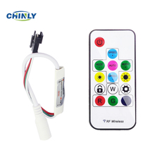 DC5V/12V 14key Mini-RF wireless remote controller for led strip WS2811/WS2812B/WS2813,can control 2048pixel,300 kinds mode 2024 - buy cheap
