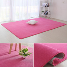 Thickened coral velvet plain carpet non-slip rug living room pad coffee table blanket bedroom cushion bedside yoga mat 2024 - buy cheap