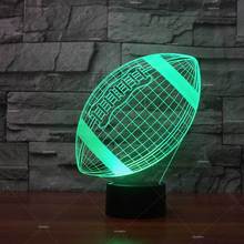 Rugby Shape 3d Nightlight Creative Energy saving Smart Home Led Desk Lamp Children's room decoration 3D Table Lamps 2024 - buy cheap