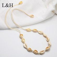 L & h colar feminino feito à mão, pingente boêmio, declaração, praia, concha, jóias da moda, presente, verão 2018 2024 - compre barato
