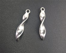 30pcs  Silver Color Wave Charms Pendants For Jewelry Making DIY Handmade Craft 27x5mm A1998 2024 - buy cheap