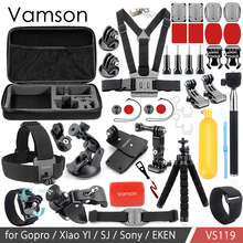 Accesorios de Vamson para Go Pro Set, adaptador de caja Base de montaje de 3 vías para Gopro Hero 6 5 4 3 + para Xiaomi Yi para SJ4000 VS119 2024 - compra barato