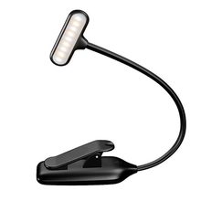 Ledlong Clip On Book Lights Music Light Stand 9 LED Orchestra Lamp Adjustable Neck Reading Light Rechargeable USB Desk Lamp 2024 - buy cheap