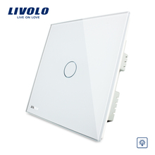 Livolo, Touch Switch,  UK Standard, AC 220-250V VL-C301D-61, White Crystal Glass Panel, Wall Light Touch Screen Dimmer Switch 2024 - buy cheap