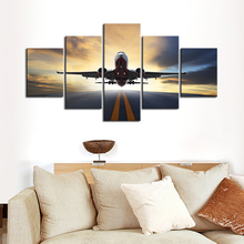 Poster For Living Room Modern HD Printed 5 Panel Air Plane Landscape Wall Art Home Decor Framework Canvas Painting Pictures 2024 - buy cheap