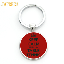 TAFREE Brand men women jewelry fashion Love Table Tennis keychain new pingpong fans gifts key chain ring for sports lover SP330 2024 - купить недорого