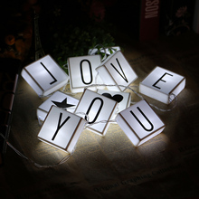 Luzes de led com pilhas, luminária com letras pendente para jardim, festas de casamento e decoração 2024 - compre barato