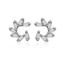 Creative Silver Plated Jewelry Temperament Windmill Full Of crystal Flowers Flash Personality Women Stud Earrings  XZE166 2024 - buy cheap