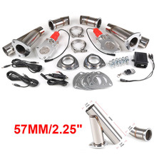 2.25 ''inch Car Electric Stainless Steel Y-Pipe  Double Exhaust Control Valve Cutout kit With One Remote Control 2024 - buy cheap