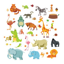 Pegatinas de pared de animales de la selva para habitaciones de niños, póster de decoración para el hogar de bebé, Safari, elefante y mono 2024 - compra barato