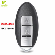 KEYECU 2 кнопки дистанционный ключ-брелок от машины FSK315 МГц PCF7953 для Nissan Qashqai X-Trail Pulsar 2014-2017 P/N: S180144101 2024 - купить недорого