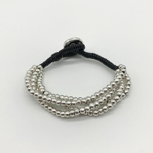 2017 Simple fashion leather rope, hand woven bracelet, silver plated beads, retro Beaded Bracelet B036 2024 - buy cheap