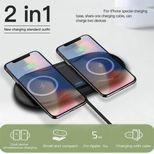 DISOUR New wireless charger dual wireless fast charging ultra-thin portable charging seat for IPHONE X Huawei P30 SamsungS10 etc 2024 - buy cheap