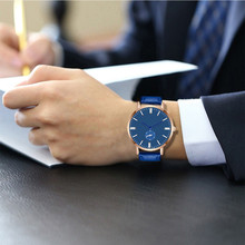relogio masculino  Fashion Man Crystal  Leather Analog Quartz Wrist Watch erkek kol saati reloj hombre Montre Homme Hot sale #10 2024 - buy cheap