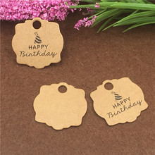 Diameter 3cm Brown Kraft Paper Tags With Strings Handmade Gift Tags Jewelry Boxes Packaging Labels Price Tags Customized 100Pcs 2024 - buy cheap
