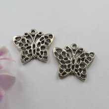 wholesale 114 pieces antique silver butterfly charms 29x25mm 2024 - buy cheap