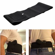 Outdoor Durable Tactical Adjustable Belly Band Waist Pistol Gun Holster Belt Universal Concealed Carry with 2 Mag Pouches 2024 - buy cheap
