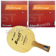 Pro Table Tennis Combo Paddle Racket Galaxy YINHE T-11+ Blade with 2x 61second LM ST Rubbers Shakehand long handle FL 2024 - buy cheap