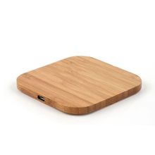 Cargador inalámbrico Qi portátil, almohadilla de madera delgada para iPhone 8/iPhone 8 Plus/iPhone X, almohadilla de carga inalámbrica para teléfono inteligente F 2024 - compra barato