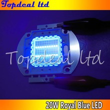 Tira de luces LED de alta potencia para acuario, luces COB de colores azul real de 20W, 455nm, 6 unids/lote 2024 - compra barato