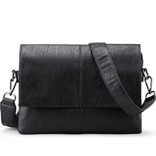 Bolso de cuero de marca de lujo para hombre, bandolera informal, de cuero Vintage, para negocios, pequeño 2024 - compra barato