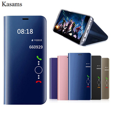 Kasams vista espejo inteligente caso de teléfono para Samsung Galaxy Nota 9 8 5 4 para S9 S8 S7 S6 borde A3 A5 A7 J3 J5 J7 2017 Más de 2018 2024 - compra barato