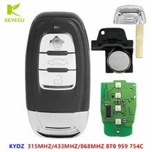 KEYECU KYDZ Smart Remote Key Keyless Entry Key 3 Button 315/433/868MHZ 8T0 959 754C for Audi Q5 A4L A5 A6 A7 A8 RS4 RS5 S4 S5 2024 - buy cheap