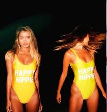 Summer style HAPPY HIPPIE one piece women sexy open low back  bodysuit jumpsuit monokini  bathing suit swimwear beachwear 2024 - buy cheap