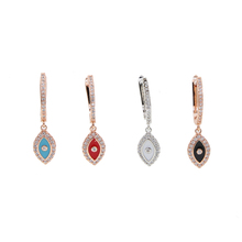 4 colors white red black blue enamel eye drop dangle earring Rose Silver color dangling charming jewelry 2024 - buy cheap