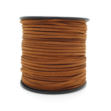 Rollo de cordón de cuero marrón claro para pulseras, 3mm x 1,5mm, 100 yardas, envío gratis 2024 - compra barato