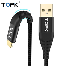 TOPK 1M(3ft) USB Type C Cable for Samsung S9 S8 Type-C Data Cable for Xiaomi Mi6 Mobile Phone USB Cable USB-C 2024 - buy cheap